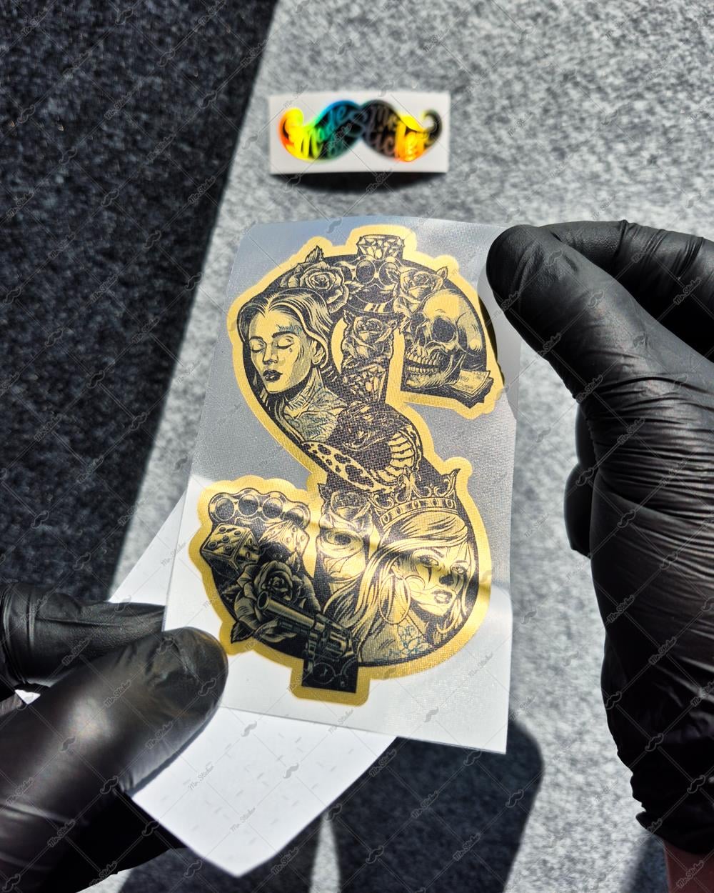 GLD15 Altın Seri Gangsta Motifli Dolar Etiketi