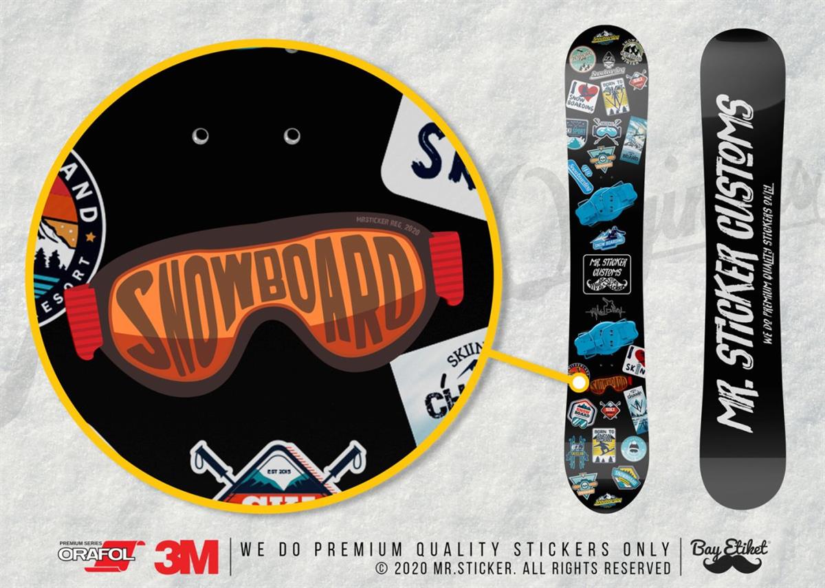 HBG89 Snowboarding Yazili Etiket
