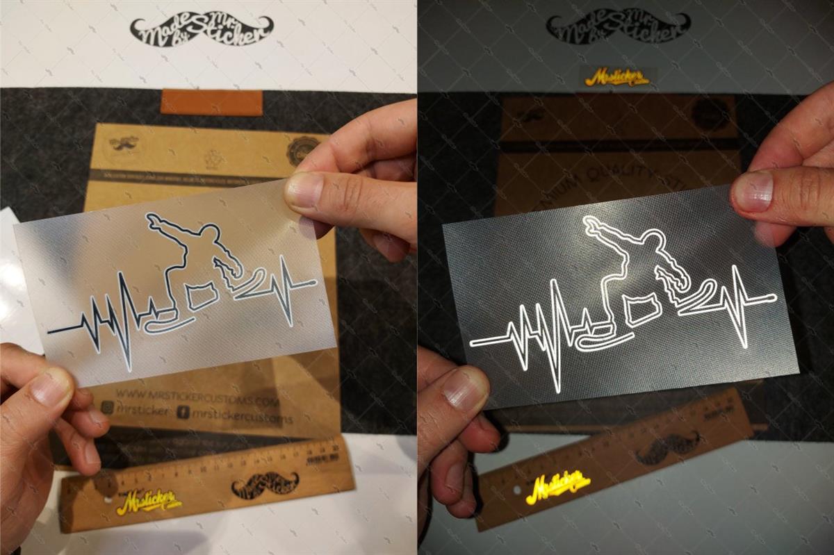HBGBDL9 Reflektif Snowboard Sticker Seti 4 Parca