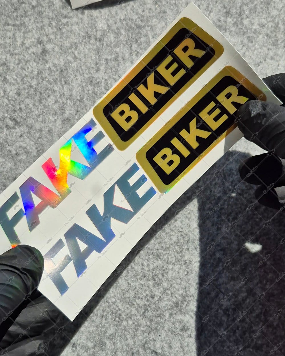 HLG107 Hologram Fake Biker Etiketi