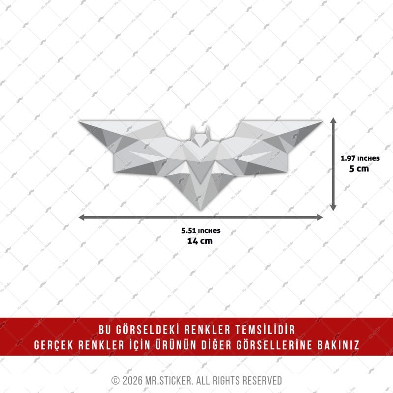 HLG108 Hologram Triangle Yarasa Etiketi