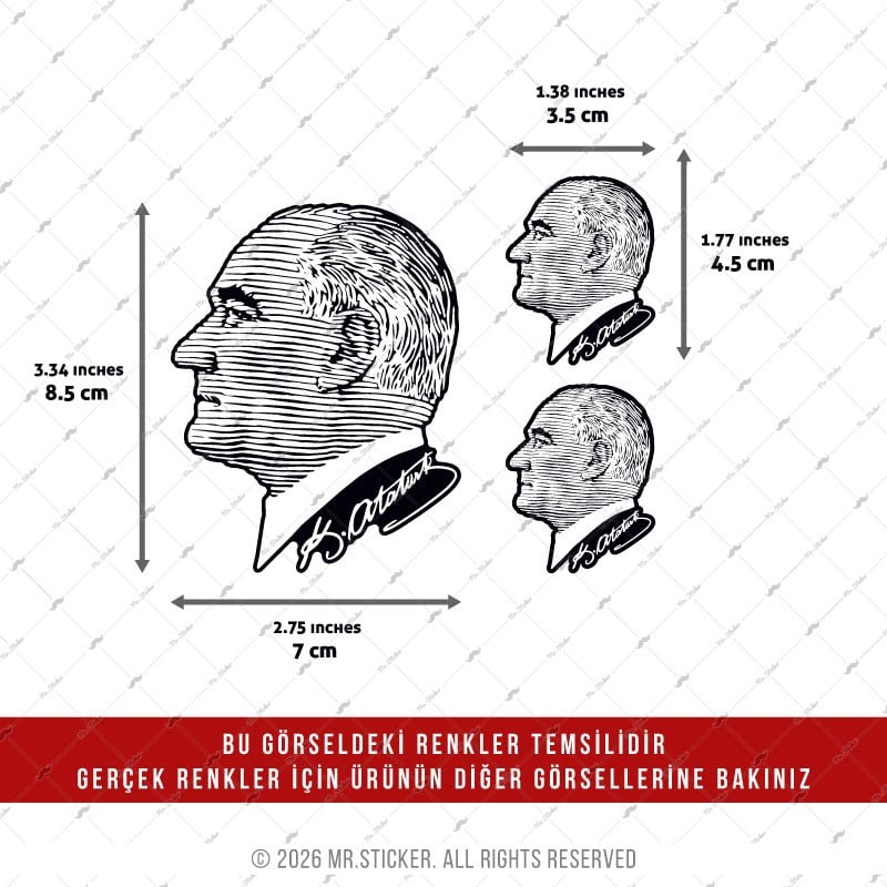 HLG109 Hologram Ozel Seri Ataturk Cizgi Calisma Set