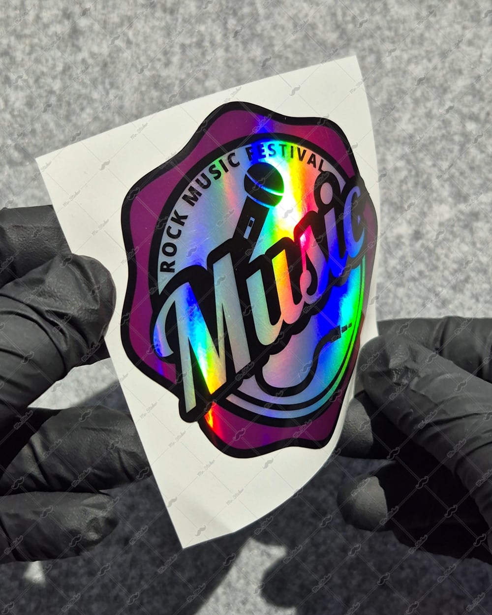 HLG111 Hologram Music Etiketi