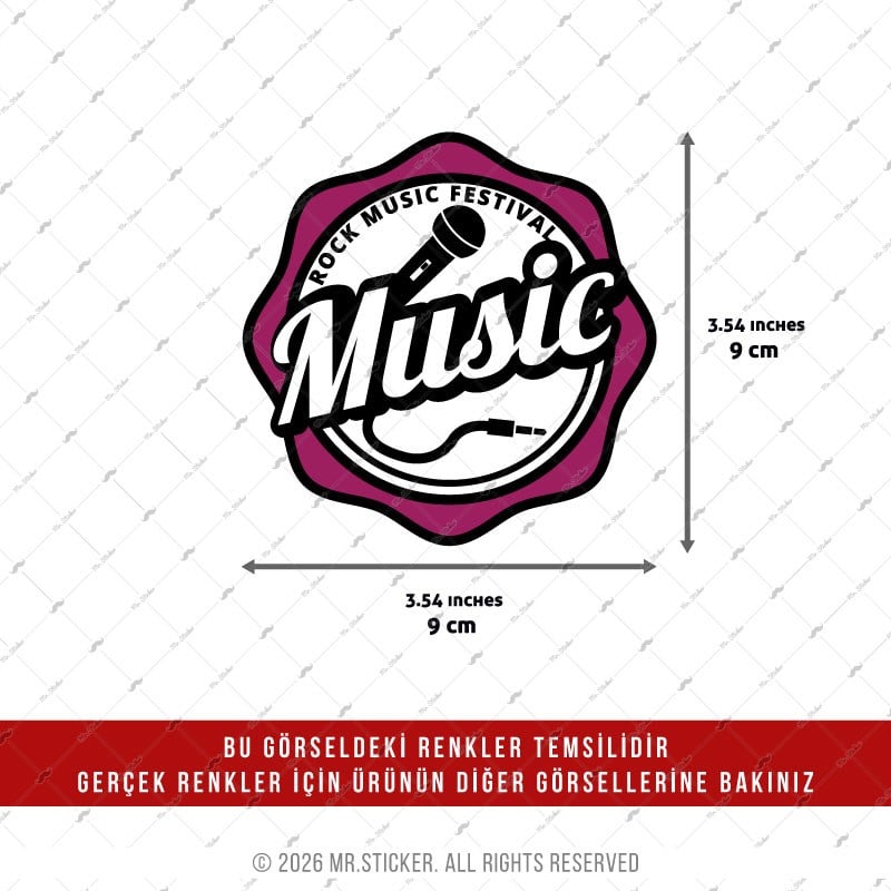 HLG111 Hologram Music Etiketi