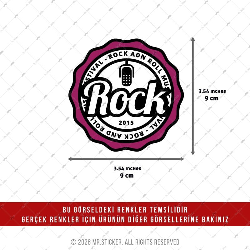 HLG112 Hologram Rock Yazılı Etiket