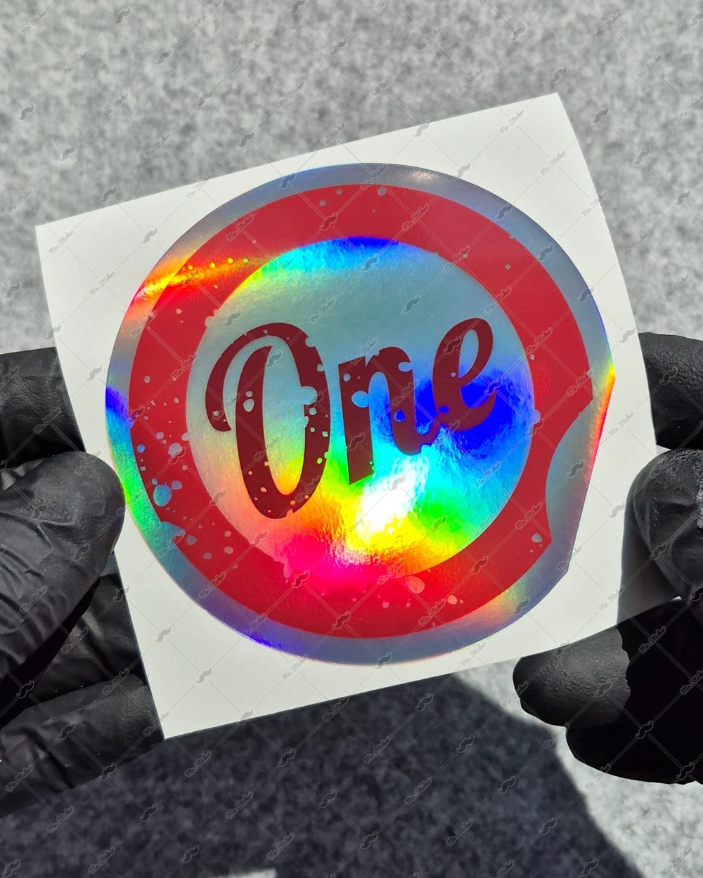 HLG118 Hologram Kırmızı Renk One Yazılı Etiket