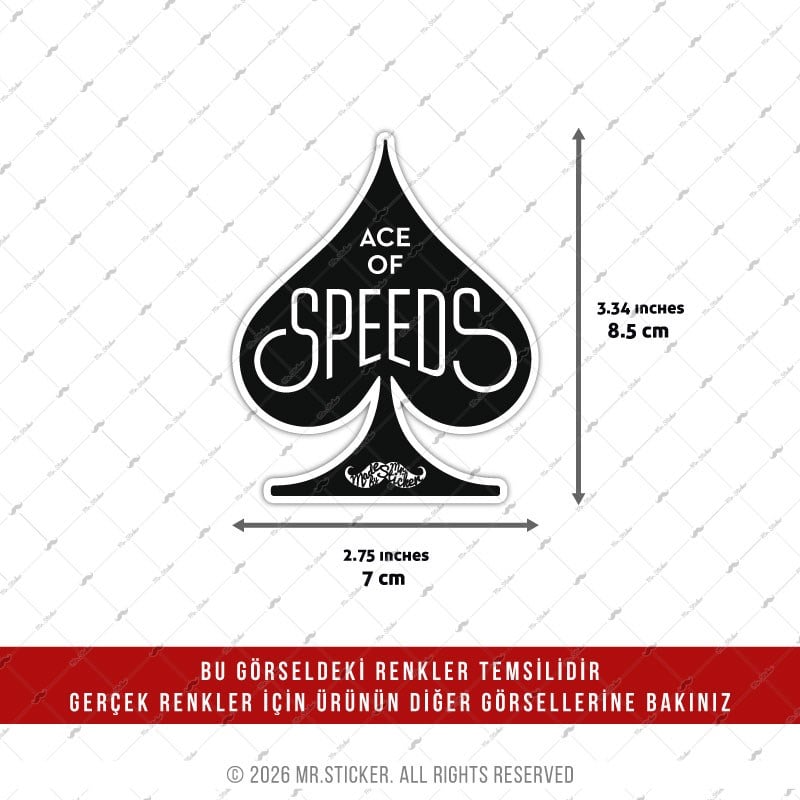 HLG119 Hologram Ace of Speeds Yazılı Etiket