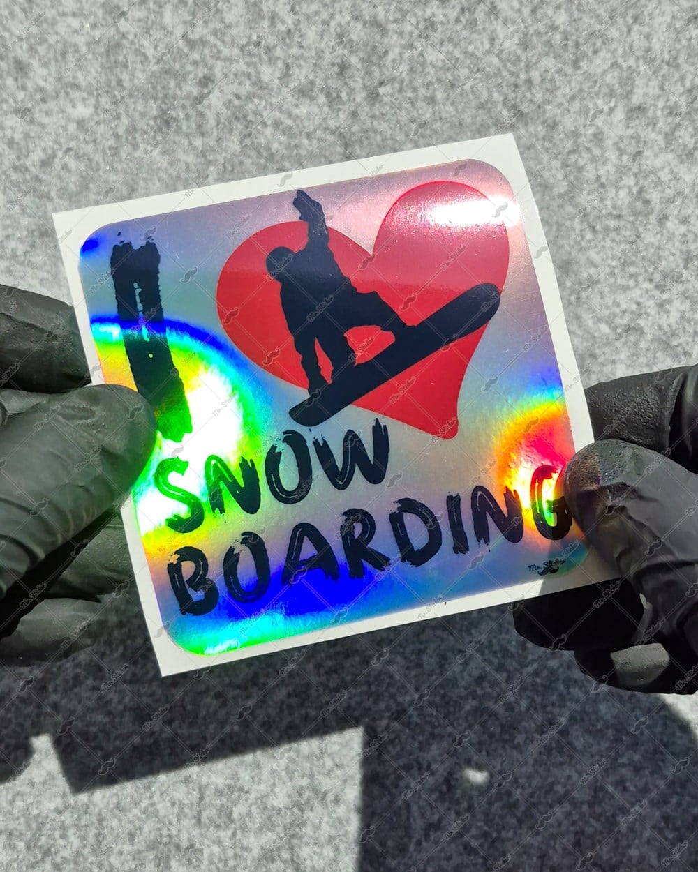 HLG121 Hologram Snow Boarding  Yazılı Etiket