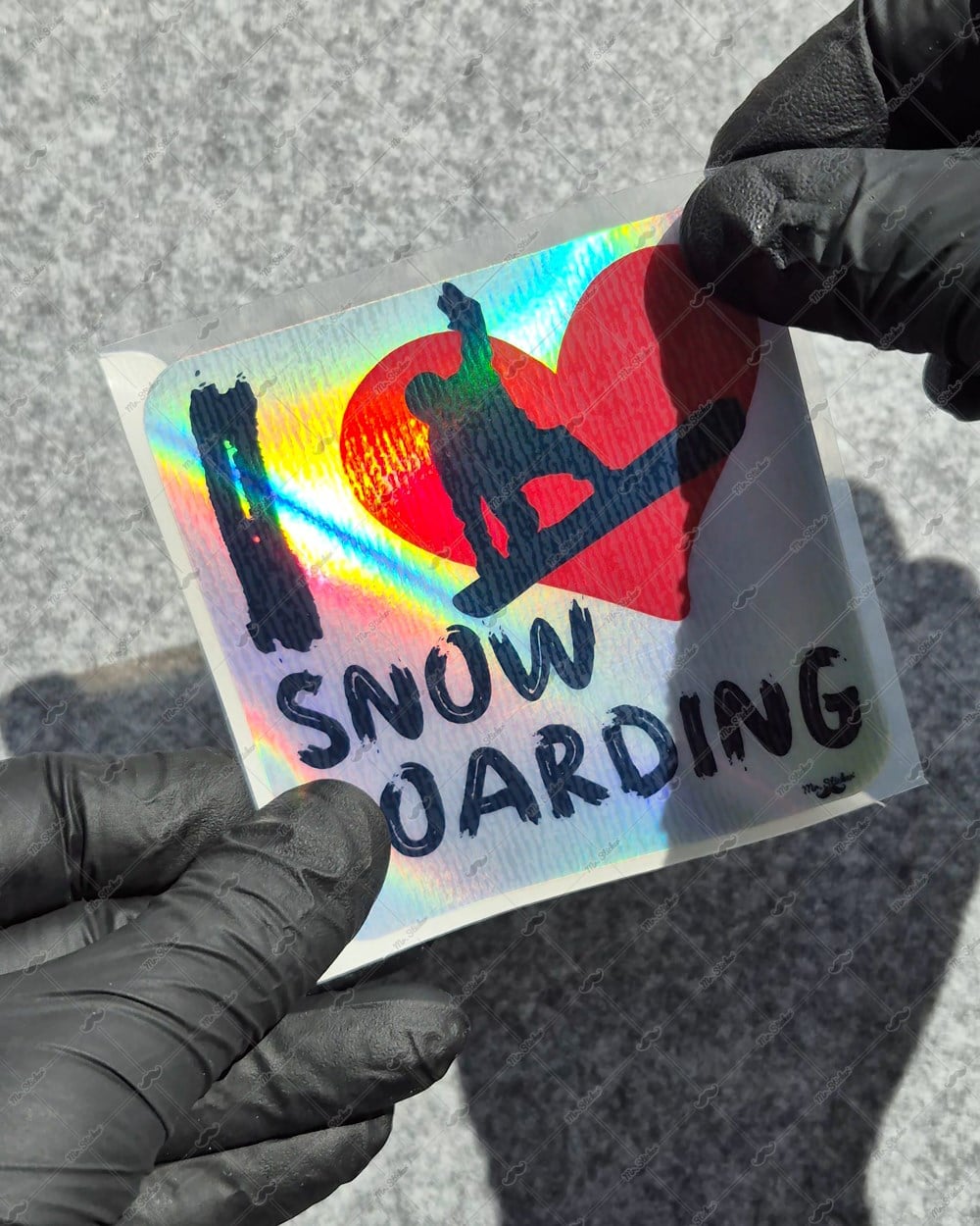 HLG121 Hologram Snow Boarding  Yazılı Etiket
