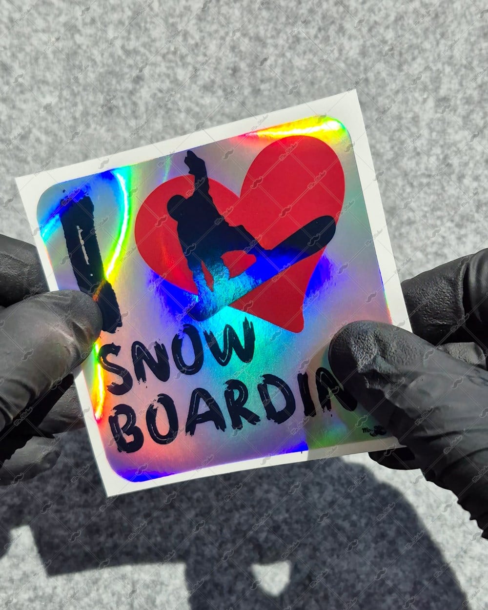HLG121 Hologram Snow Boarding  Yazılı Etiket