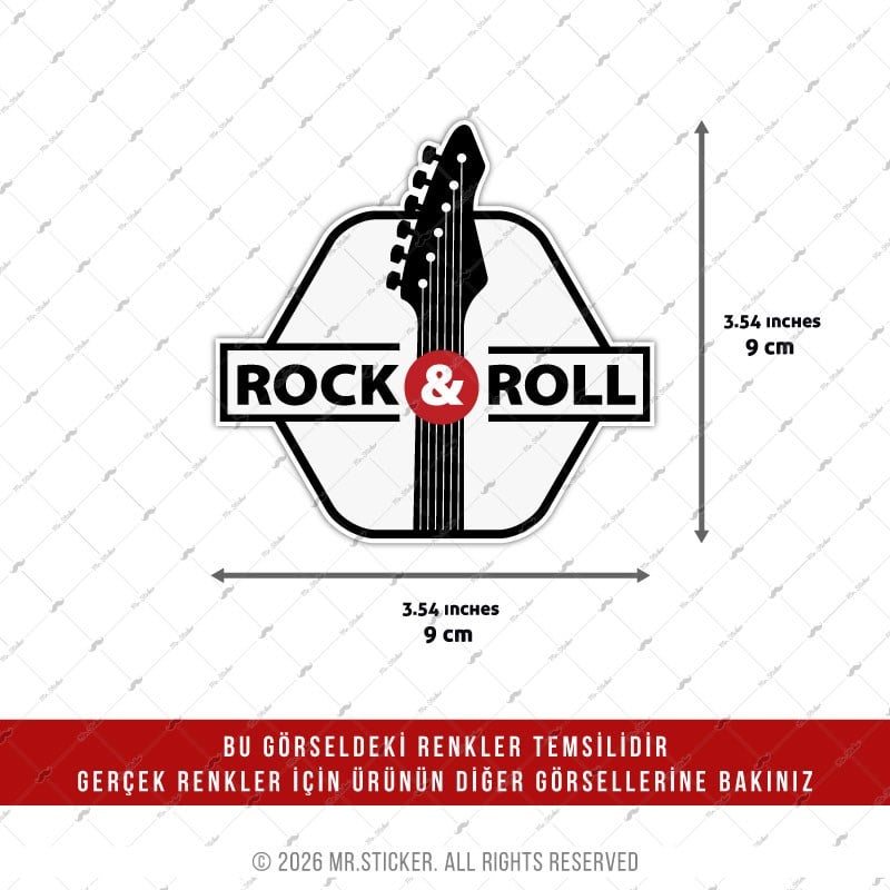 HLG123 Hologram Rock & Roll Yazılı Etiket