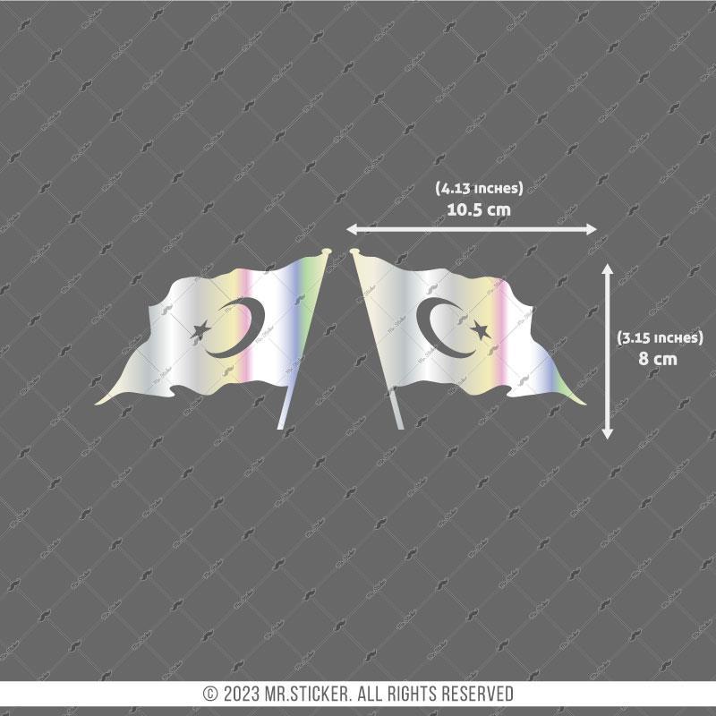HLG23 Hologram Ay Yıldız Etiketi İkili Set