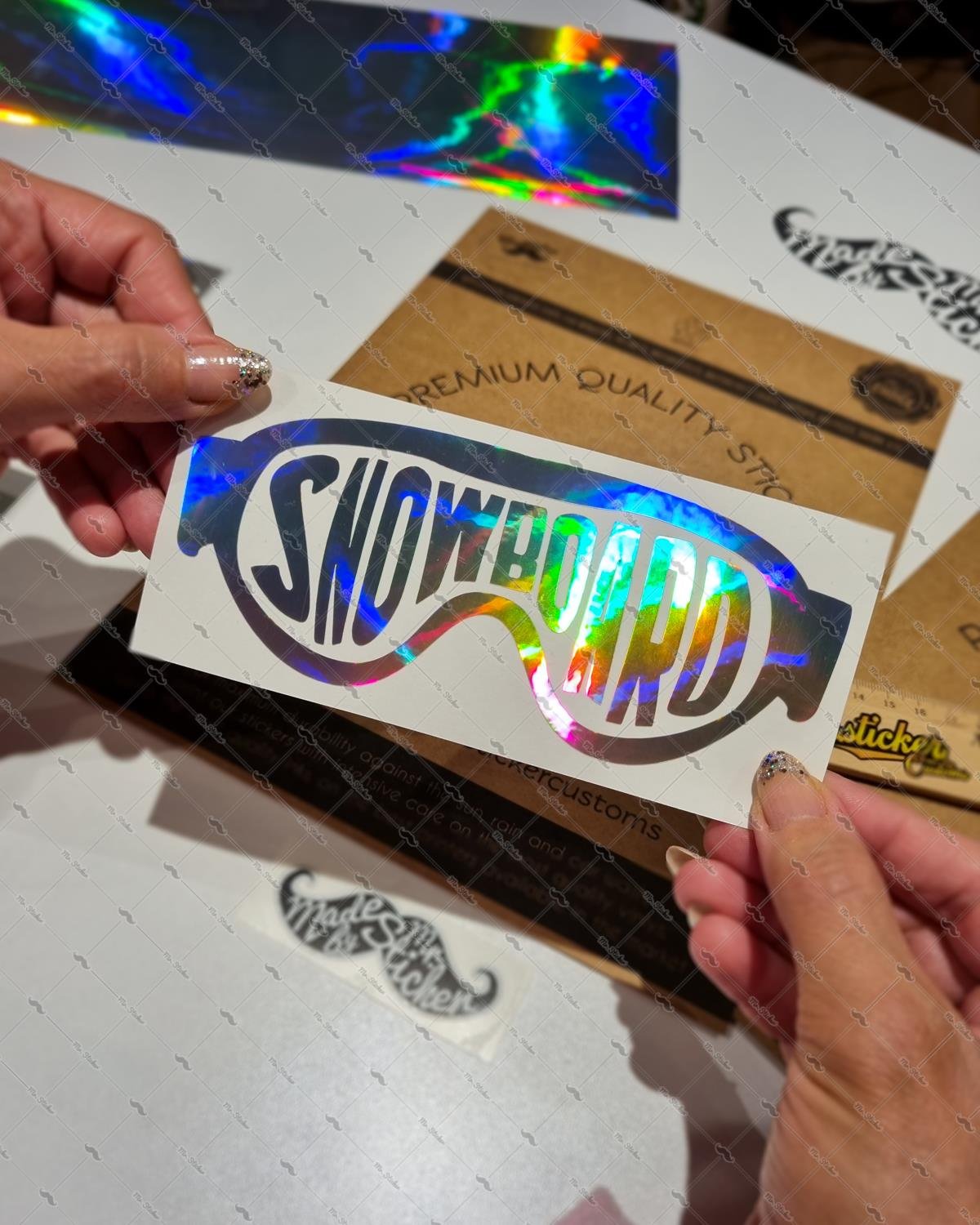 HLG26 Hologram Snowboard Yazılı Gözlük Etiketi