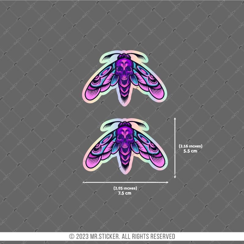 HLG77 Hologram Kurukafalı Güve Etiketi 2li Set