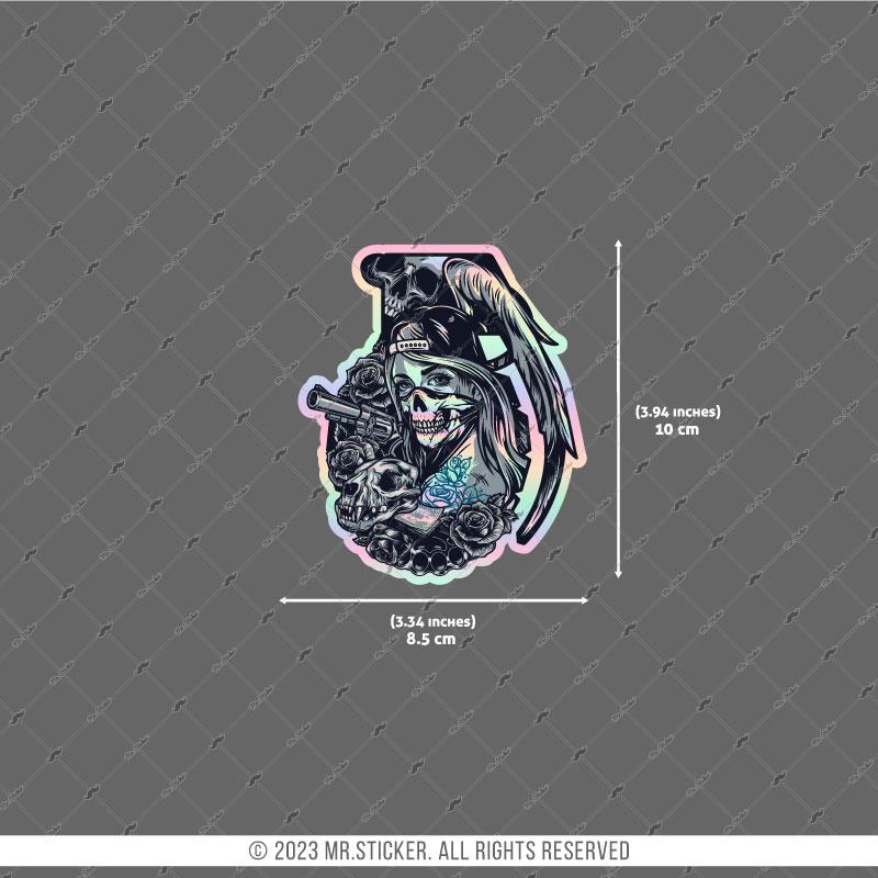 HLG79 Hologram Gangsta Motifli Bomba Etiketi