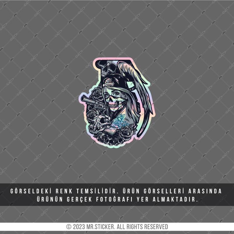 HLG79 Hologram Gangsta Motifli Bomba Etiketi