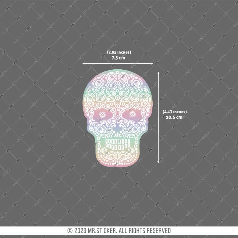 HLG92 Hologram Beyaz Beyaz Kurukafa Etiketi