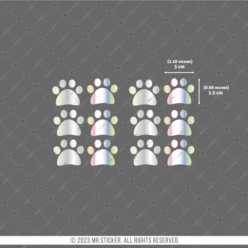 HLG95 Hologram Kedi Patileri Etiket Seti 12li Set