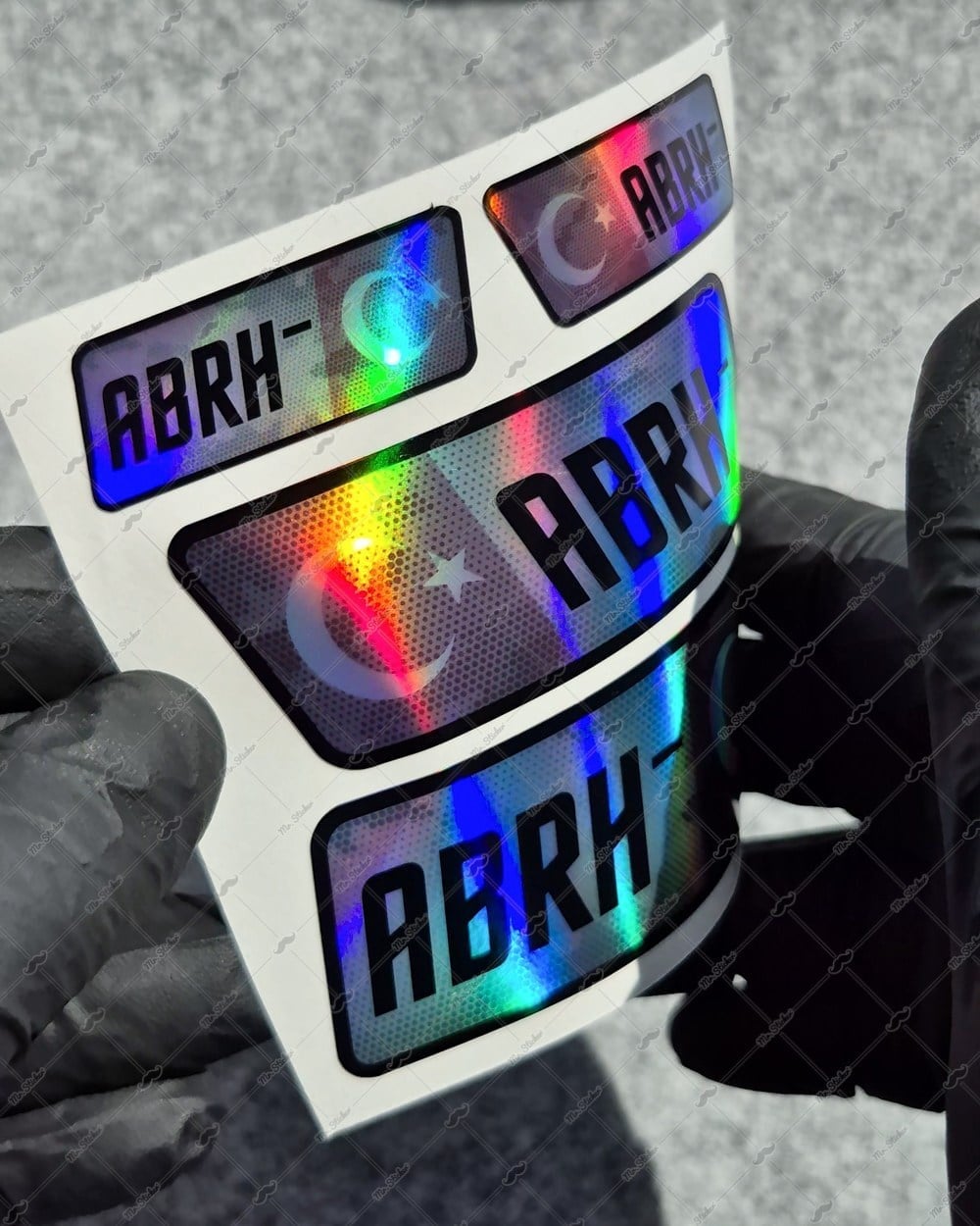 HLGBT18 Hologram AB Rh Negatif (-) Kan Grubu Etiket Seti