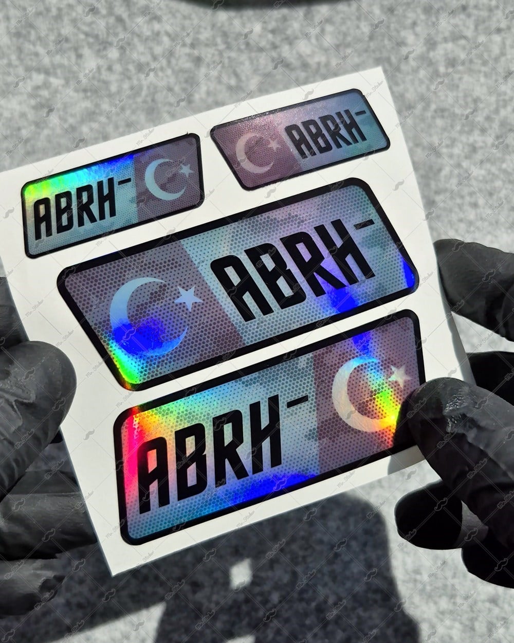 HLGBT18 Hologram AB Rh Negatif (-) Kan Grubu Etiket Seti