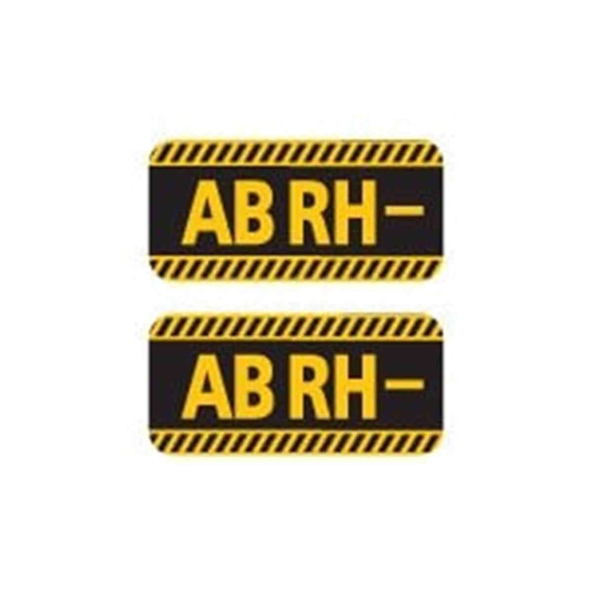 ISG12 Reflektif AB Rh Negatif (-) Kan Grubu Etiket Seti V1