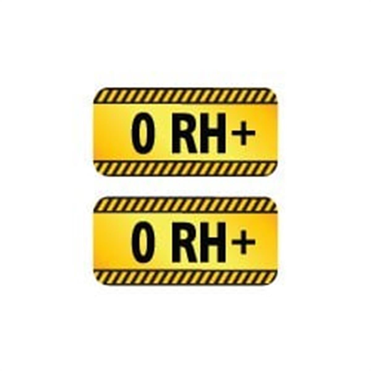 ISG13 Reflektif 0 Rh Pozitif (+) Kan Grubu Etiket Seti V2