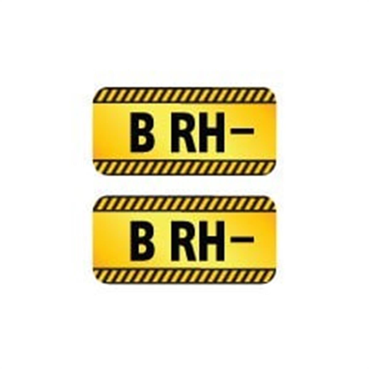 ISG18 Reflektif B Rh Negatif (-) Kan Grubu Etiket Seti V2