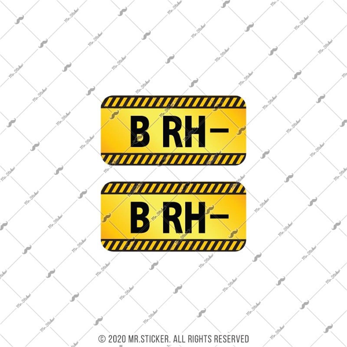 ISG18 Reflektif B Rh Negatif (-) Kan Grubu Etiket Seti V2