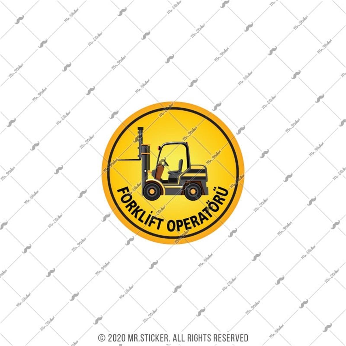 ISG25 Reflektif Forklift Operatoru Yazili Etiket
