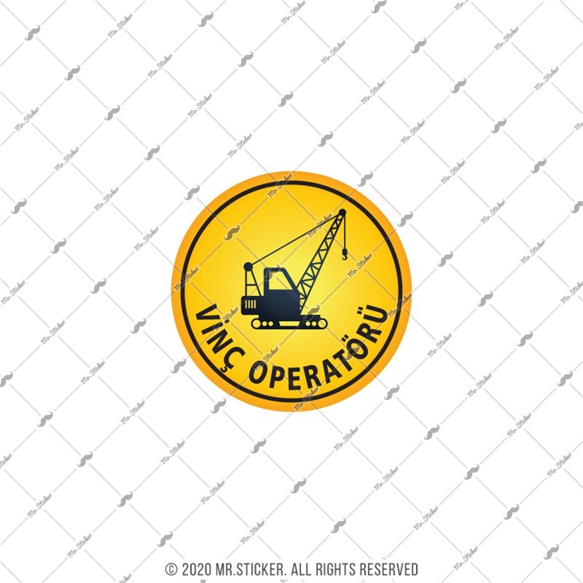 ISG27 Reflektif Vinc Operatoru Yazili Etiket