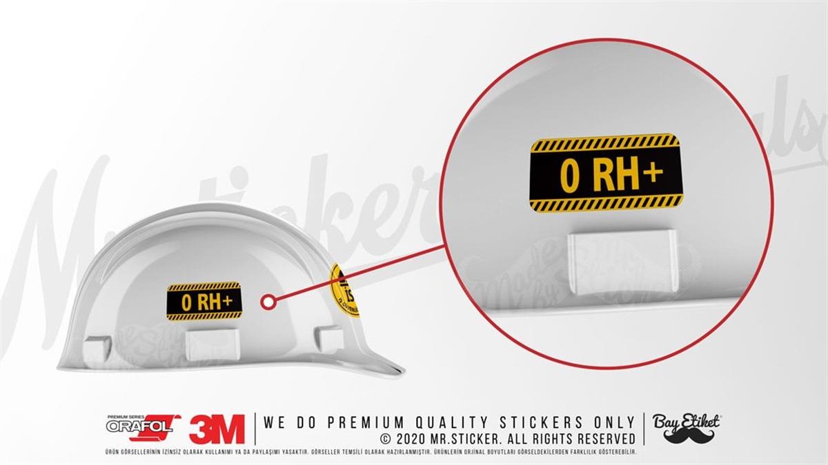 ISG5 Reflektif 0 Rh Pozitif (+) Kan Grubu Etiket Seti V1