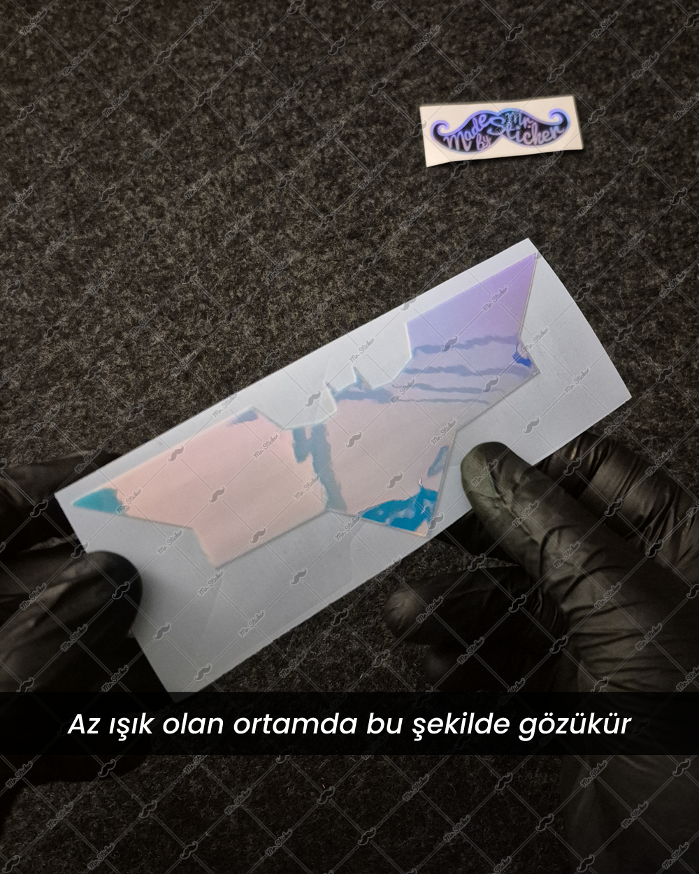 LMT1 Mavi Mor Renk Geçişli Özel Seri Sticker