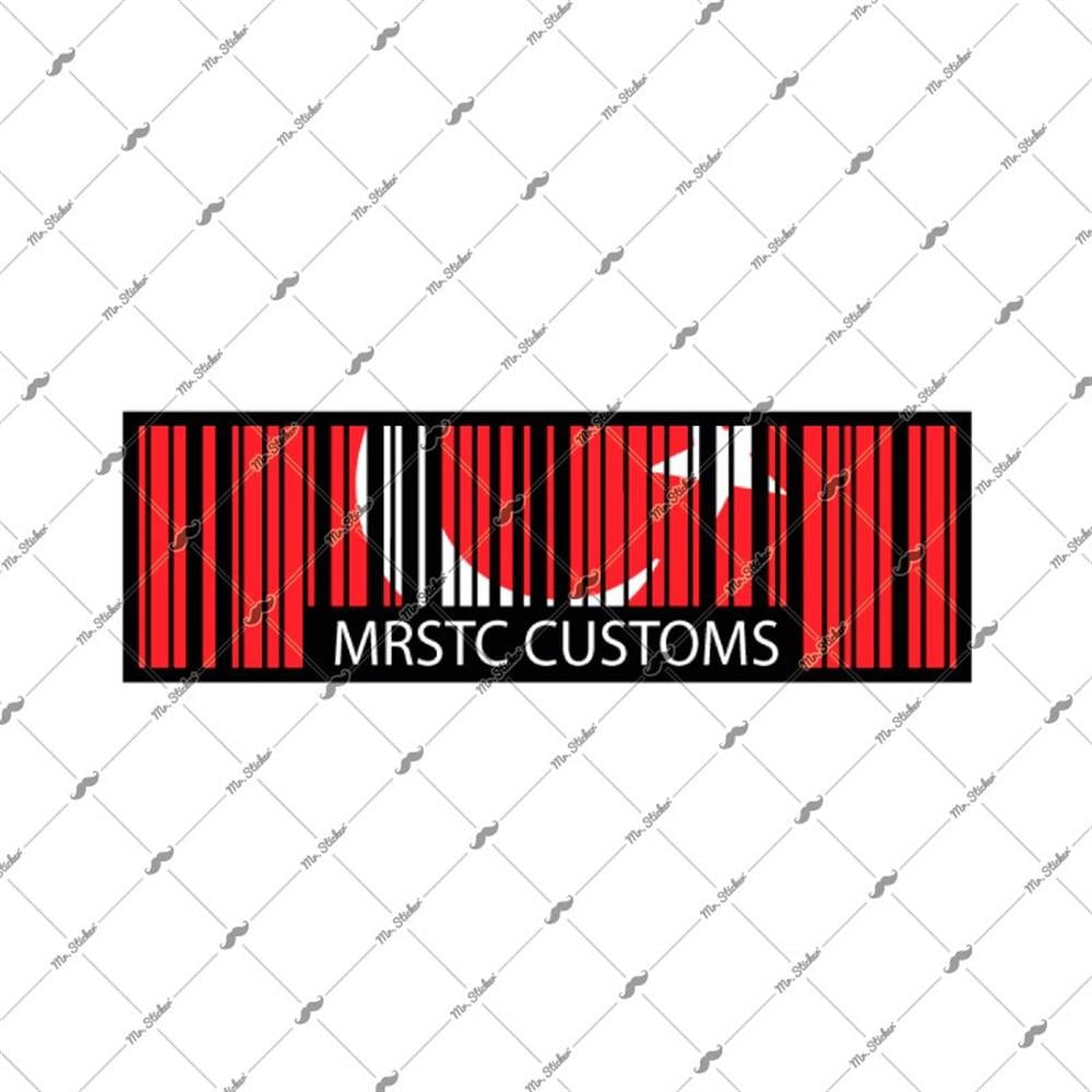 MRSTC21 Reflektif Mrstc Customs Yazili Barkod Etiketi