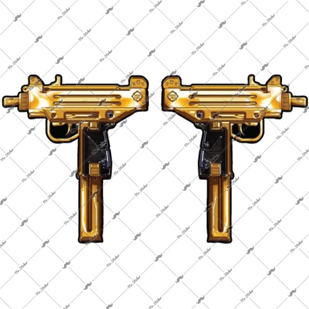MSL108 Altın Uzi Karikatür Etiketi
