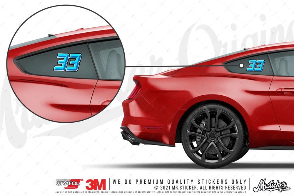 PRS11 Reflektif Mavi Renkli Yaris Numarasi Seti