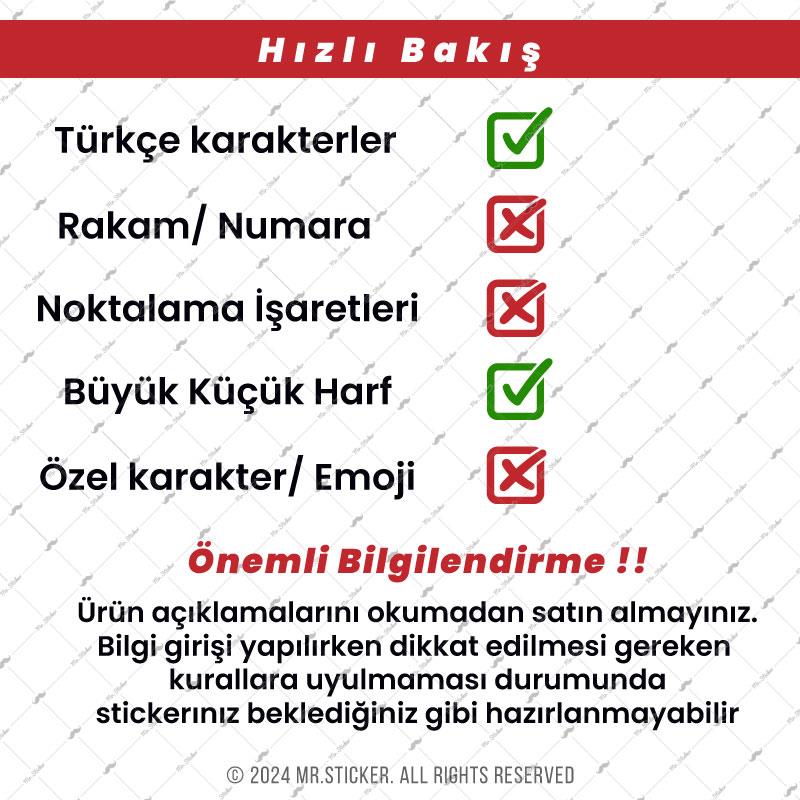 PRS23 Milano Yazı Tipi Avantaj Set 3cm Yükseklik 10 karakter