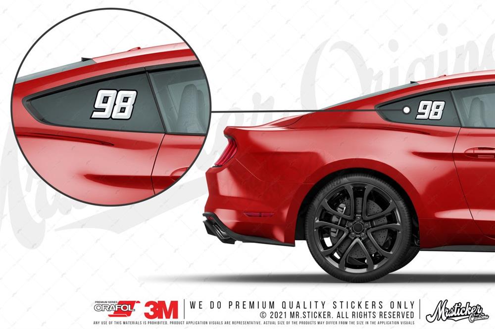 PRS3 Reflektif Kisiye Ozel Yaris Numarasi Seti
