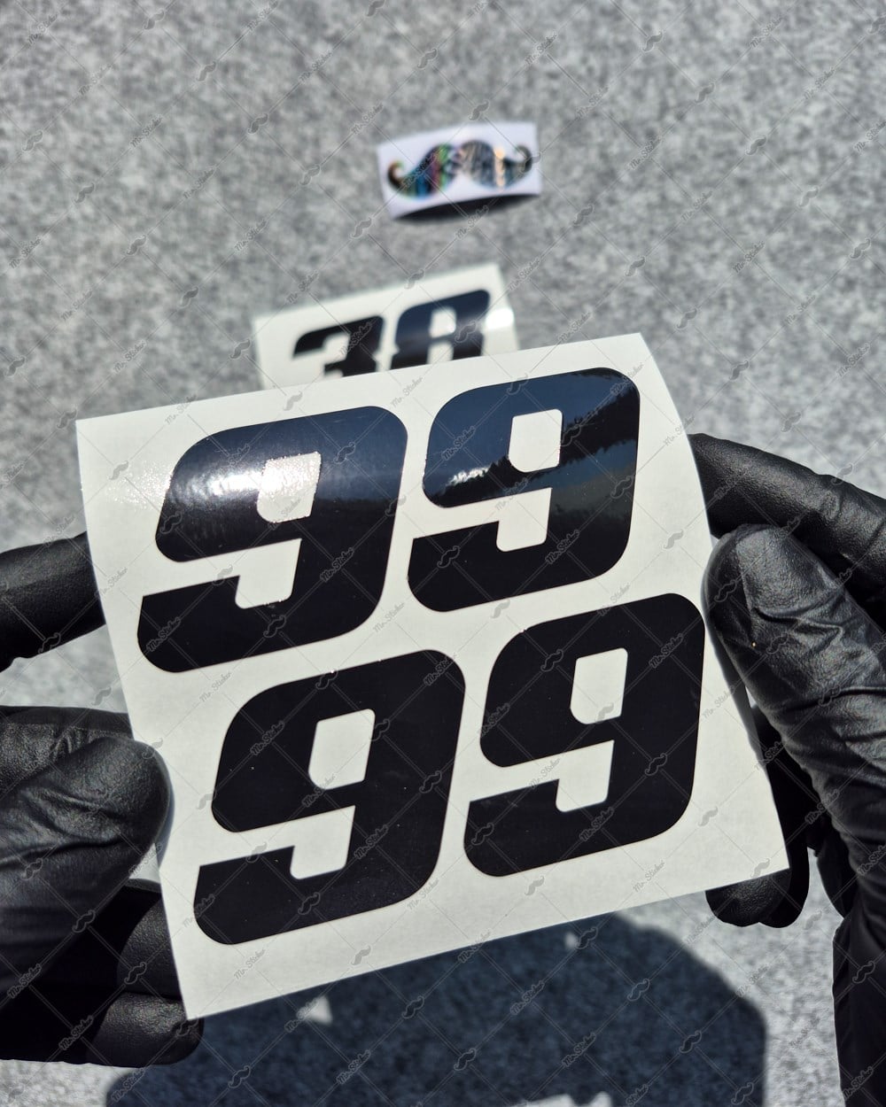 PRS31 Siyah Reflektif Numara Stickerı 2li Set