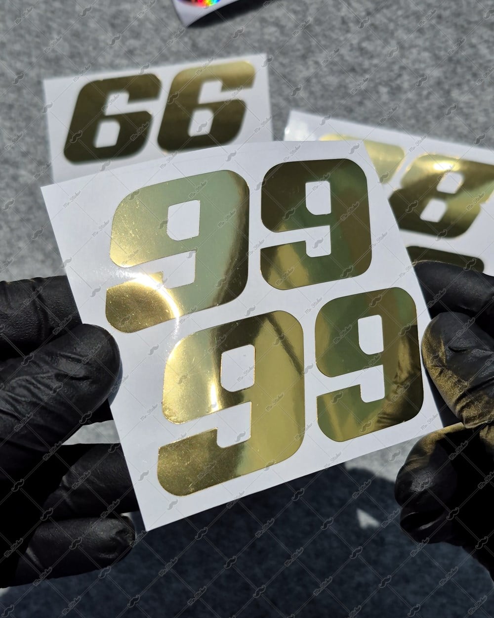 PRS32 Altın Seri Numara Stickerı 2li Set