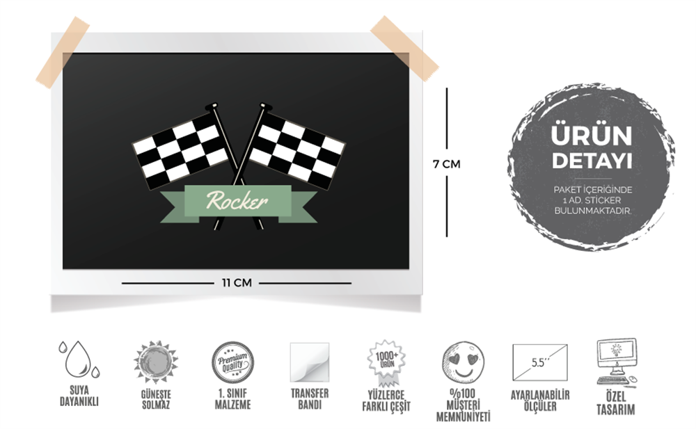 RAC16 Yaris Bayraklari Etiketi