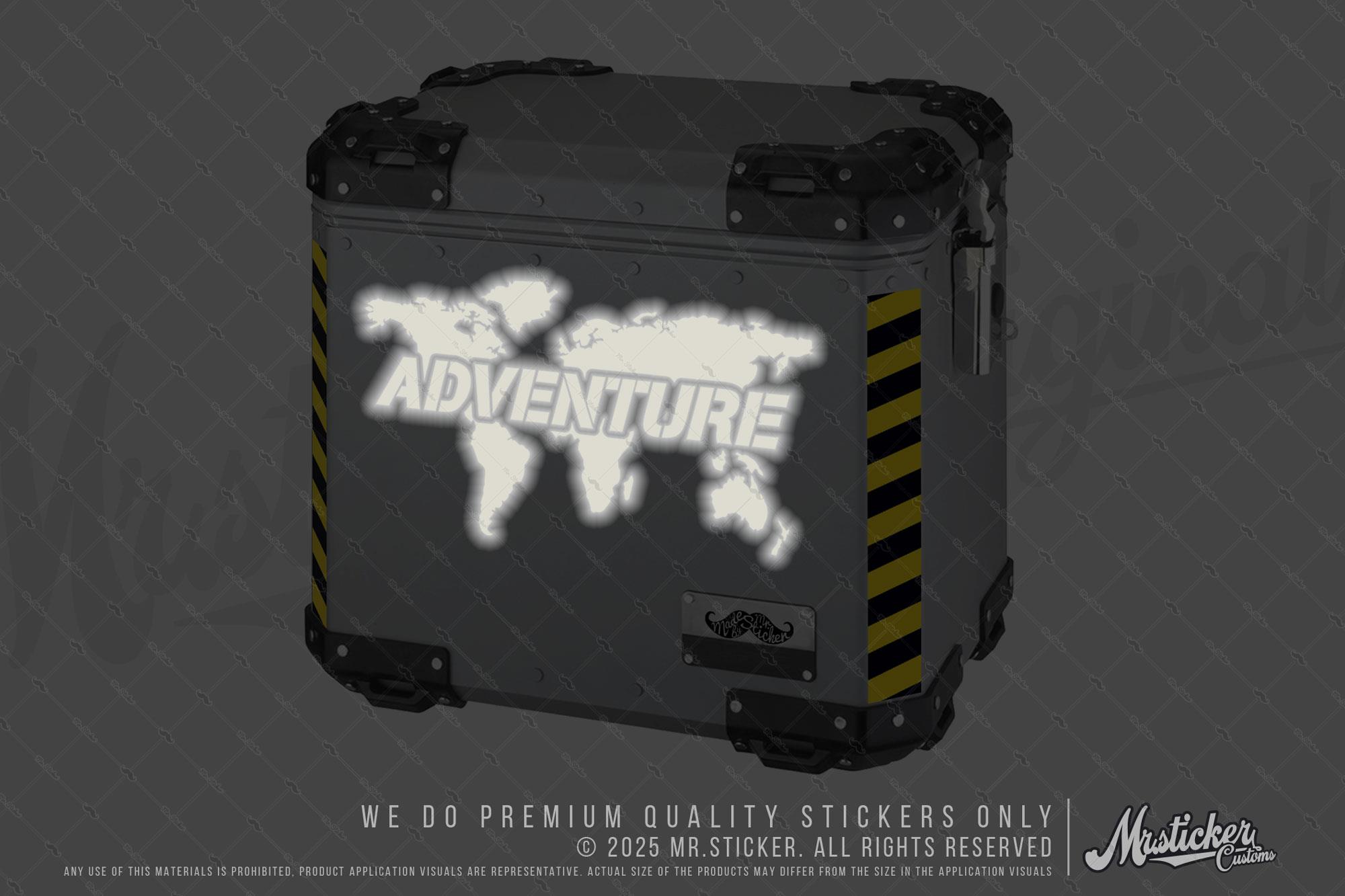 RFBK13 Siyah Reflektif Adventure Yazili Dunya Haritasi