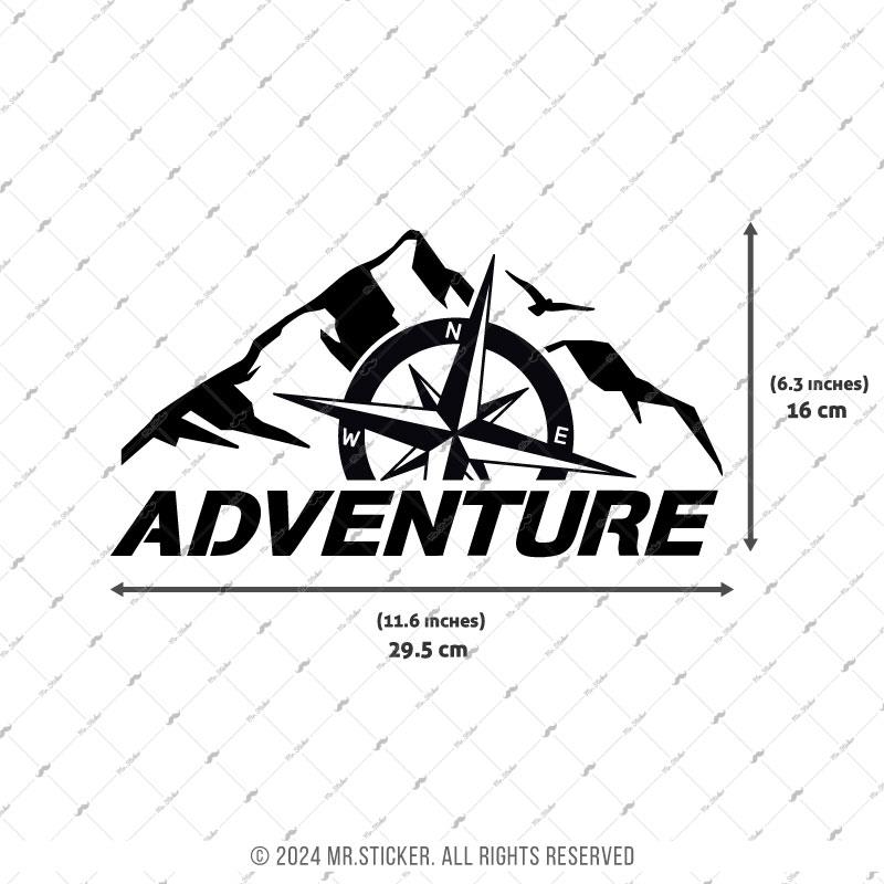 RFBK46 Siyah Reflektif Adventure Yazılı Sticker