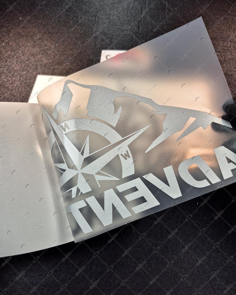 RFBK46 Siyah Reflektif Adventure Yazılı Sticker