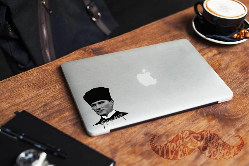 RFHLM109 Ozel Seri - Reflektif Cizgi Calismali Gazi Mustafa Kemal Etiketi - Orta Boy-Kucuk Boy Set