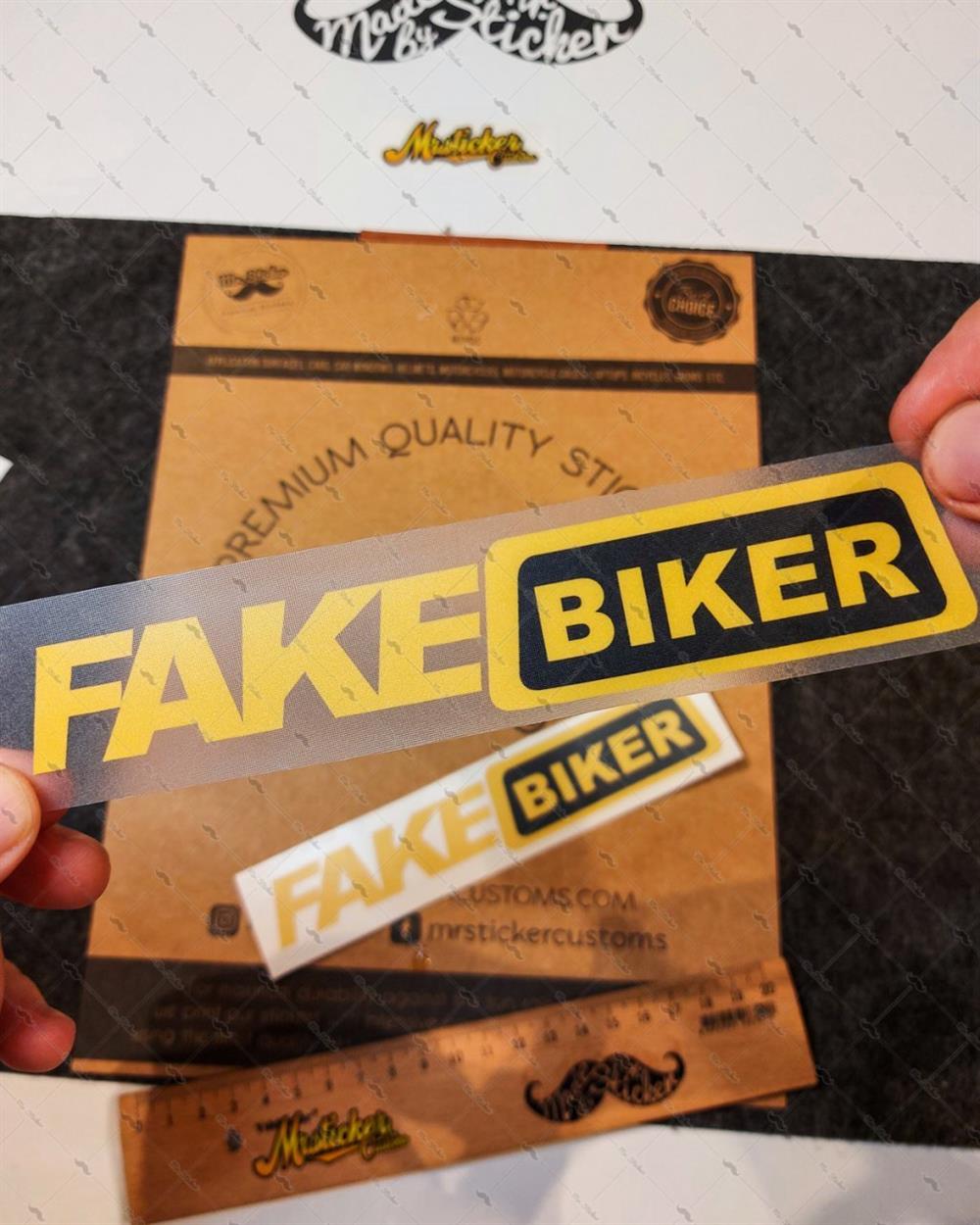 RFHLM133 Reflektif Fake Biker Yazili Etiket 2' li Set