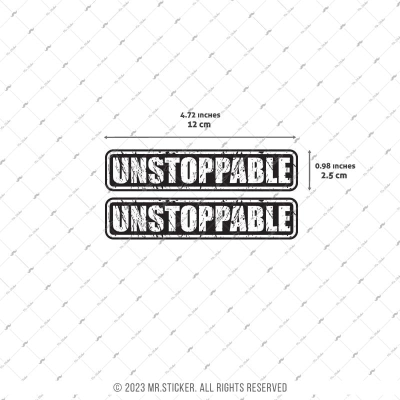 RFHLM134 Reflektif Durdurulamaz (Unstoppable) Yazili Etiket 2'li Set