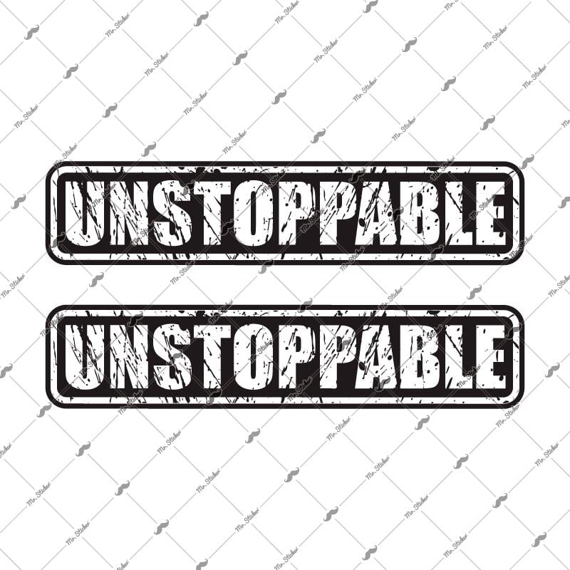 RFHLM134 Reflektif Durdurulamaz (Unstoppable) Yazili Etiket 2'li Set