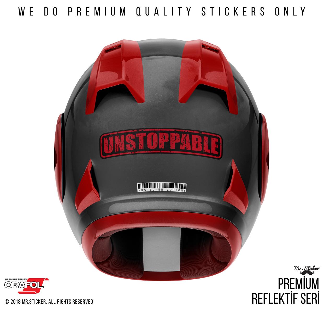 RFHLM134 Reflektif Durdurulamaz (Unstoppable) Yazili Etiket 2'li Set