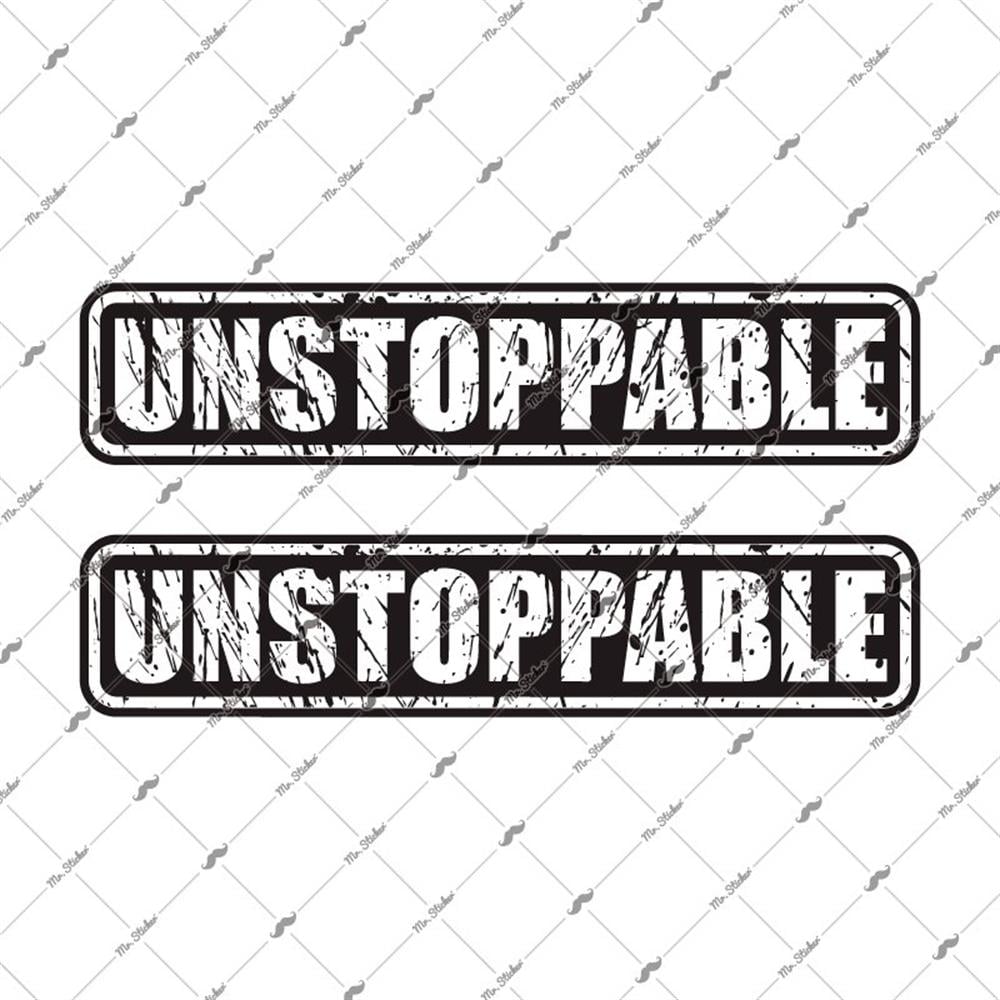RFHLM134 Reflektif Durdurulamaz (Unstoppable) Yazili Etiket 2'li Set