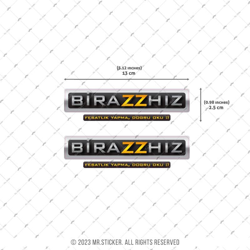 RFHLM163 Reflektif Biraz Hiz Yazili Etiket 2li Set